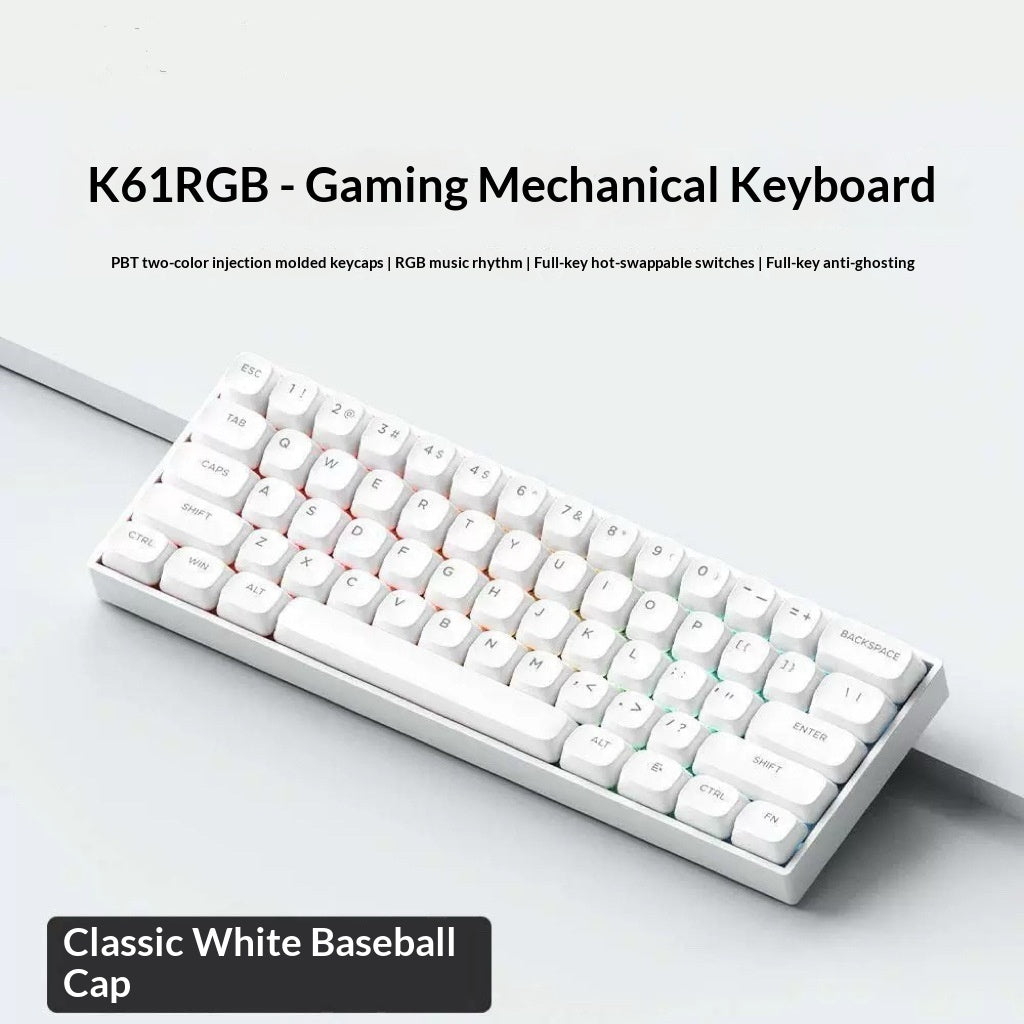 RGB Wired Tea-switch Portable Office Computer Keyboard For Gaming (US- Layout)