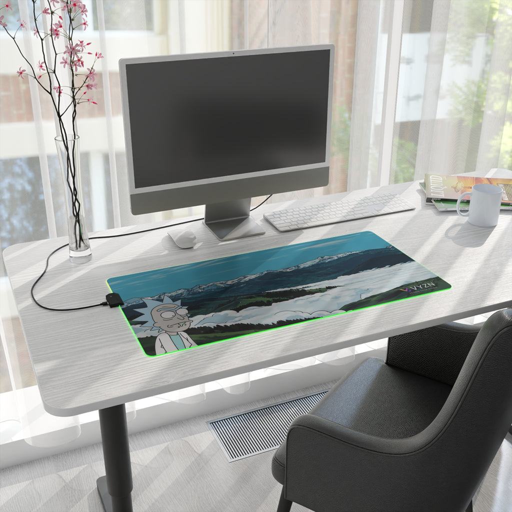 VYZN Design LED Gaming Mouse Pad Black and White