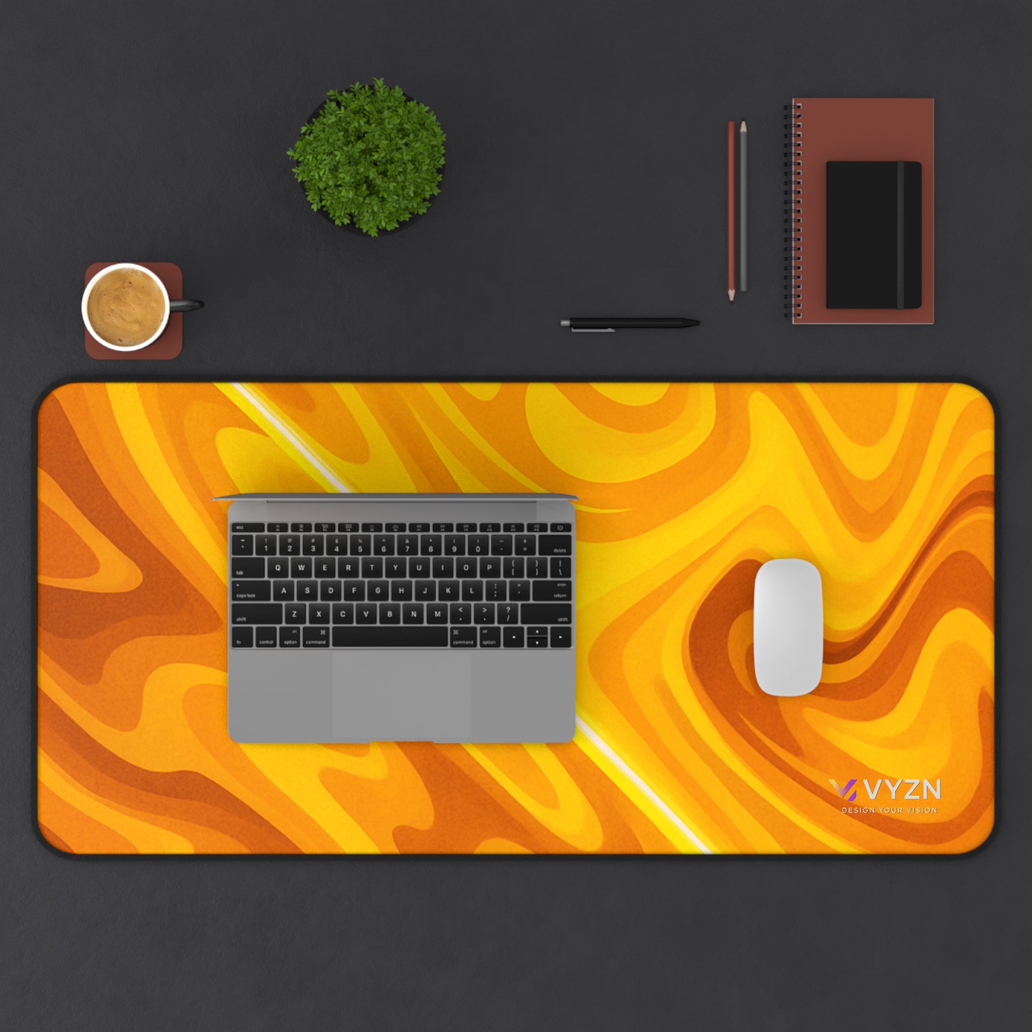 VYZN Design Mouse Pad / Yellow Stripe
