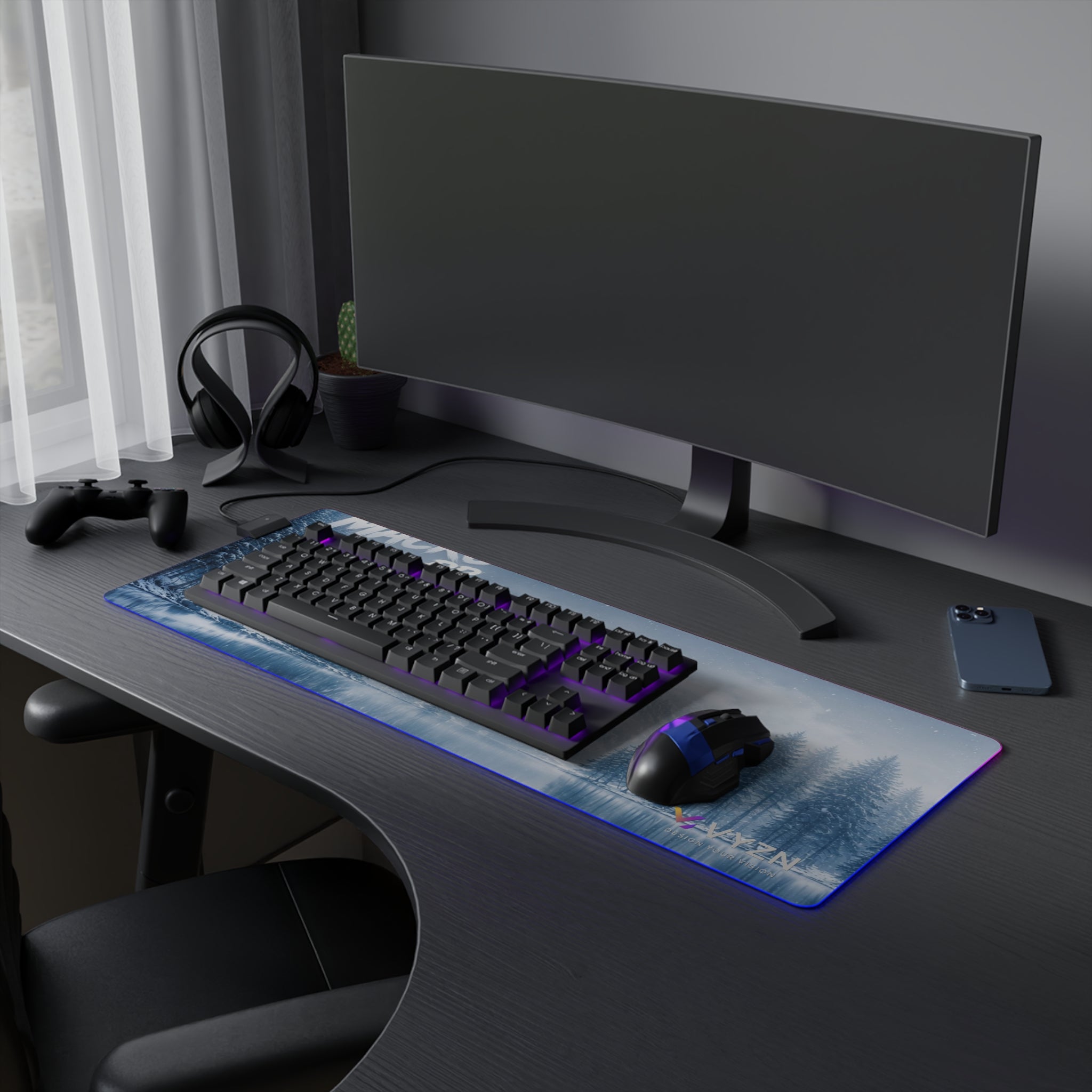 VYZN Design LED Gaming Mouse Pad Macro Edition