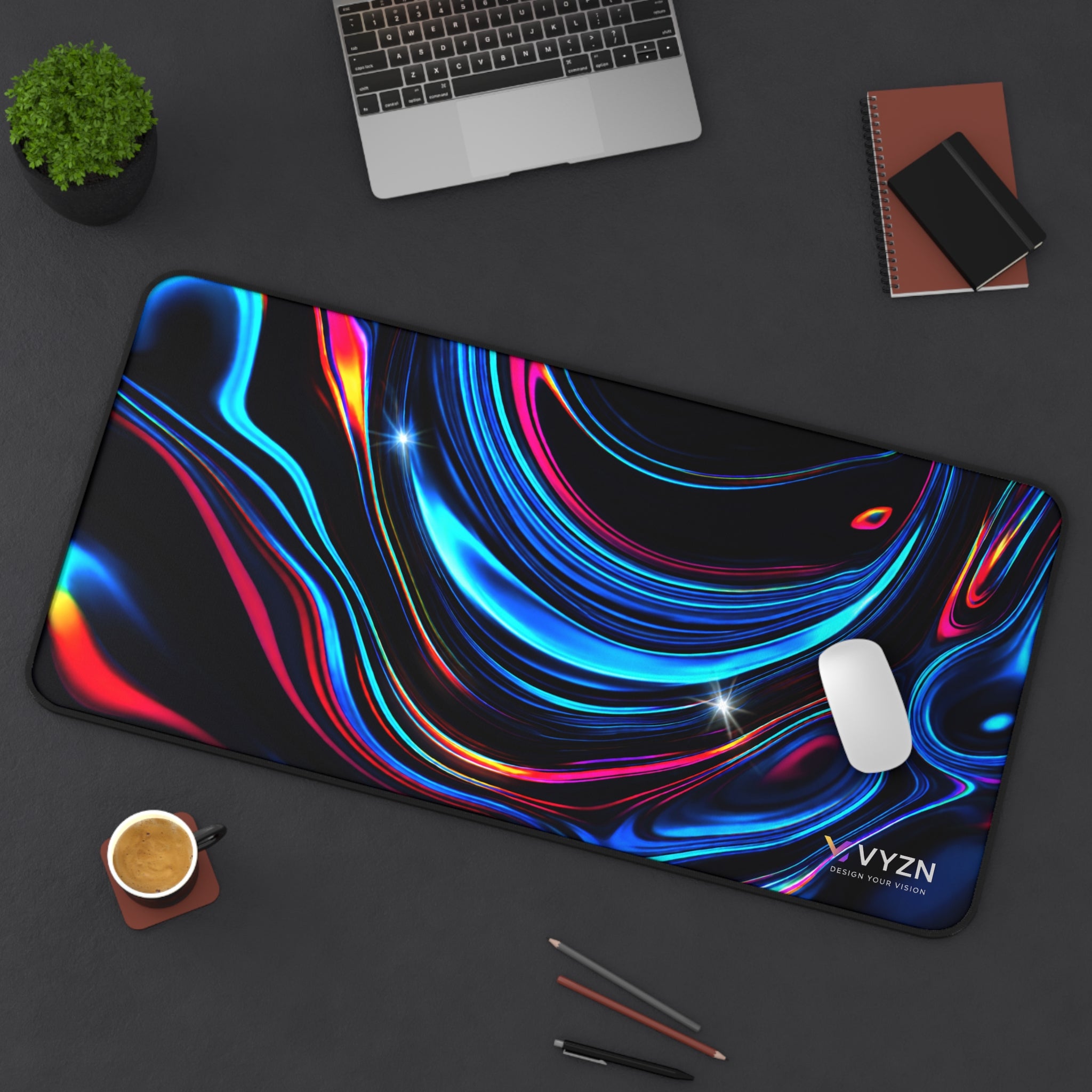 VYZN Design Mouse Pad / Liquid Blue and Red