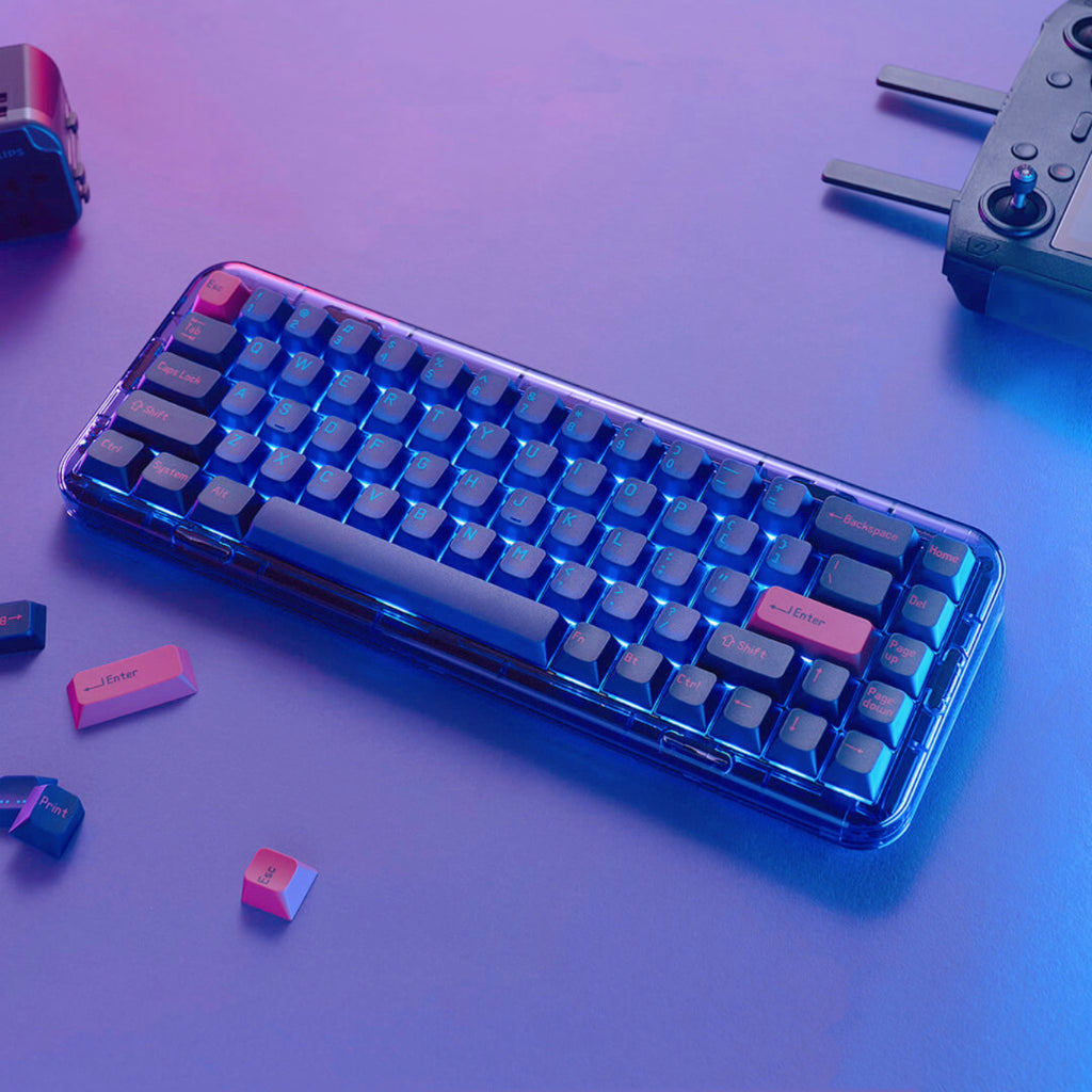 Tri-mode Transparent Mechanical Keyboard Wireless Bluetooth (US-Layout)