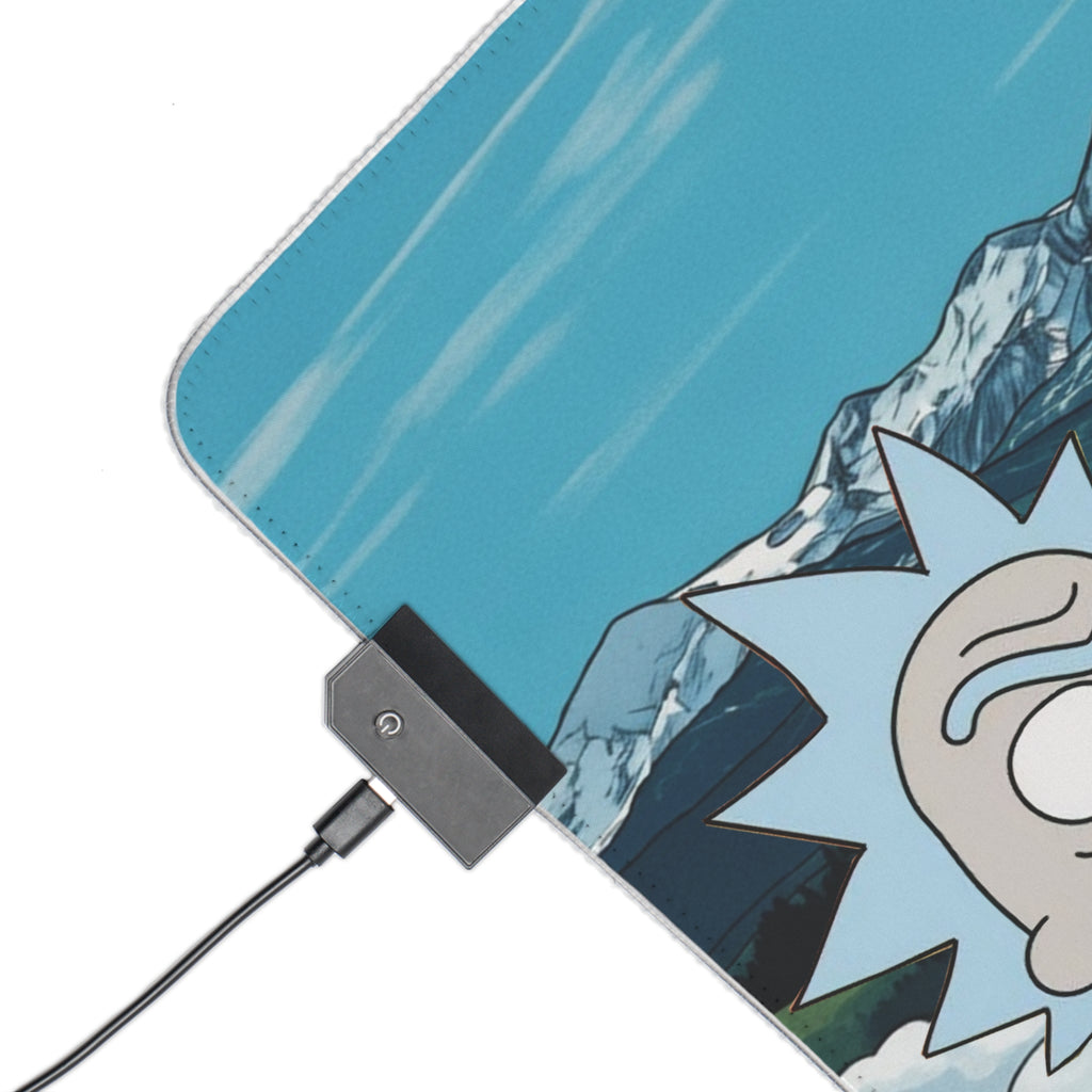 VYZN Design LED Gaming Mouse Pad Black and White