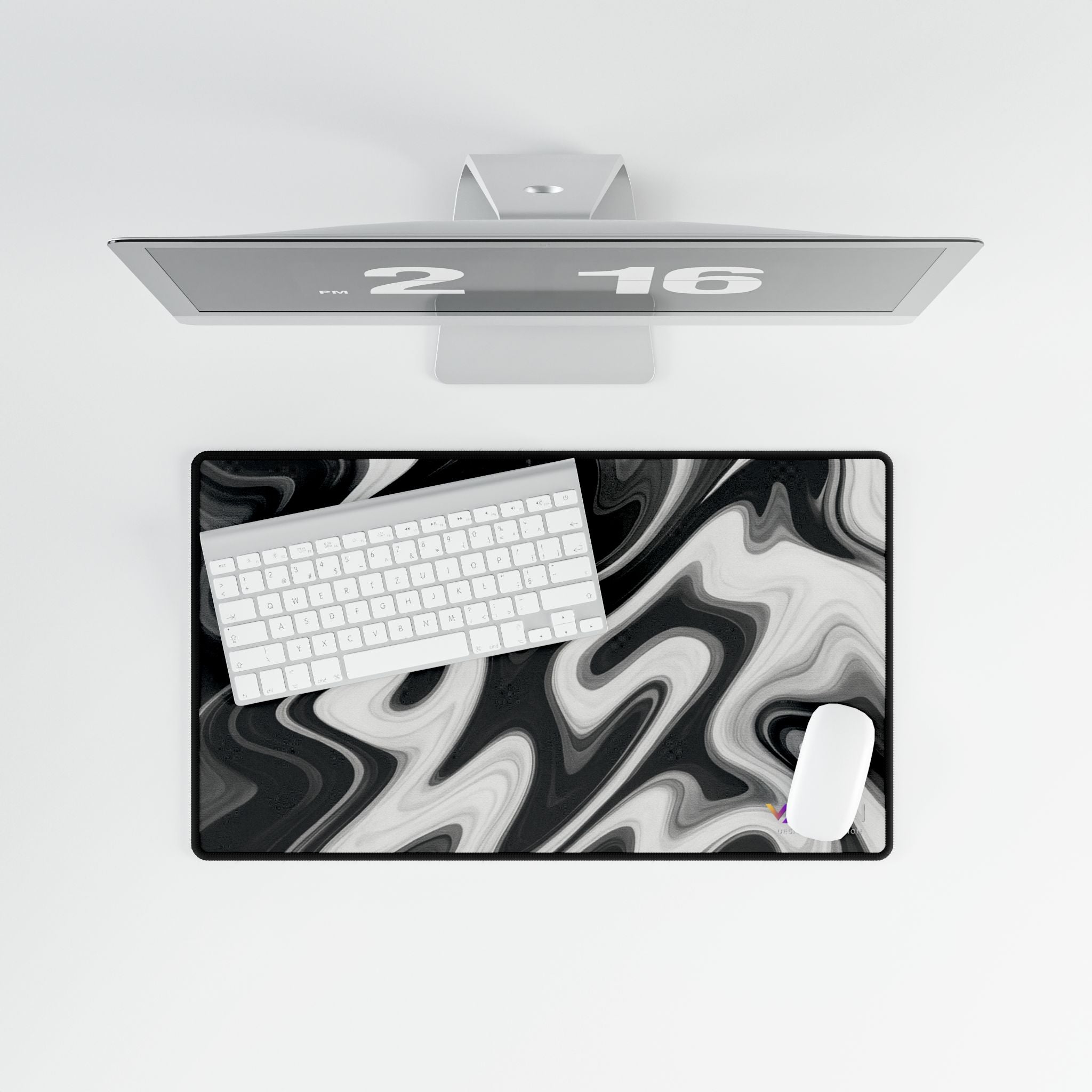 VYZN Design Liquid Design Black and White Mousepad
