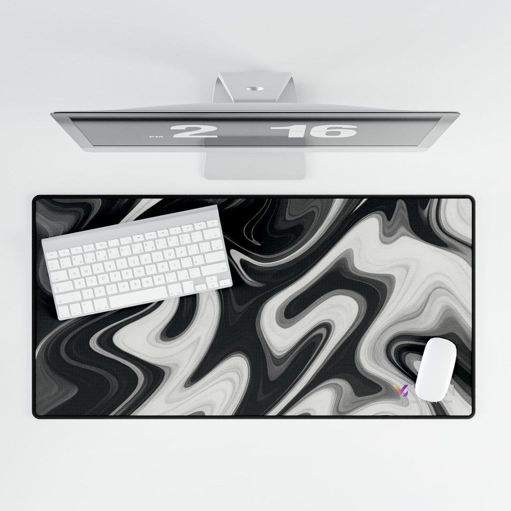 VYZN Design Liquid Design Black and White Mousepad