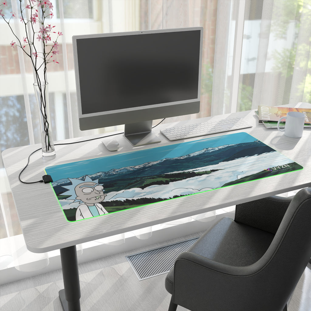 VYZN Design LED Gaming Mouse Pad Black and White