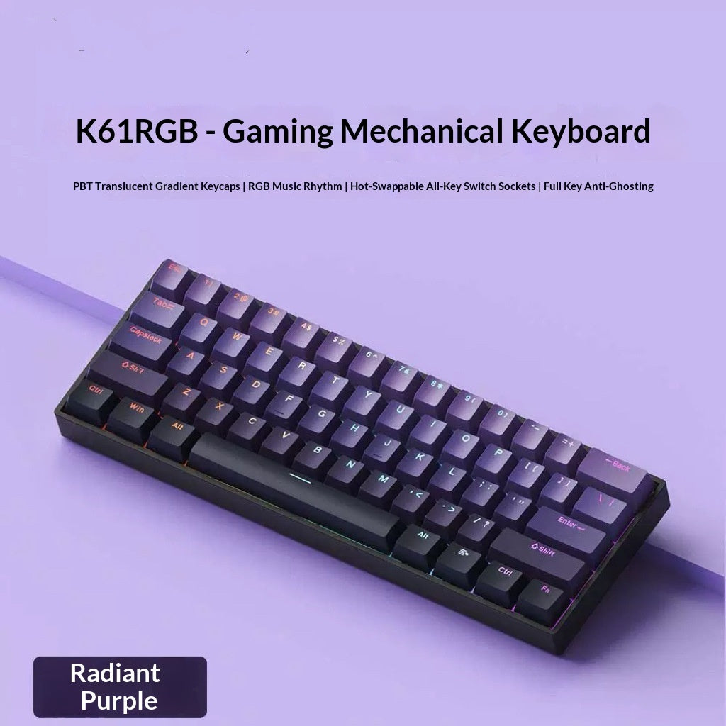 RGB Wired Tea-switch Portable Office Computer Keyboard For Gaming (US- Layout)