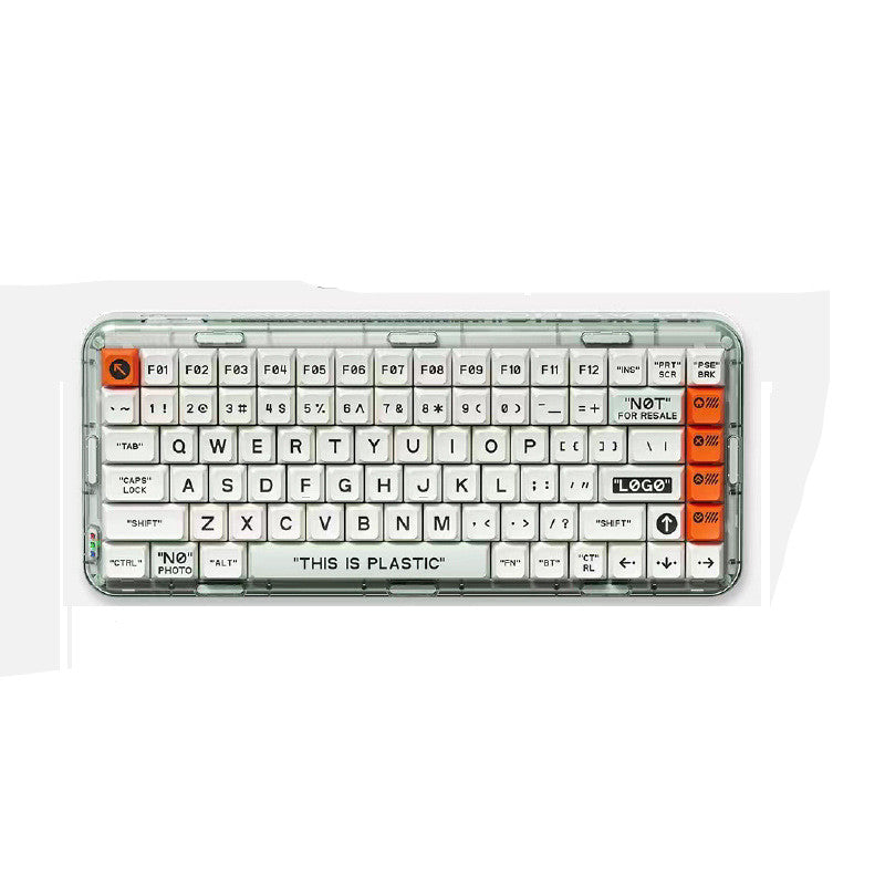 MelGeek Mojo84 Key Transparent Wireless Bluetooth Mechanical Keyboard (US-Layout)
