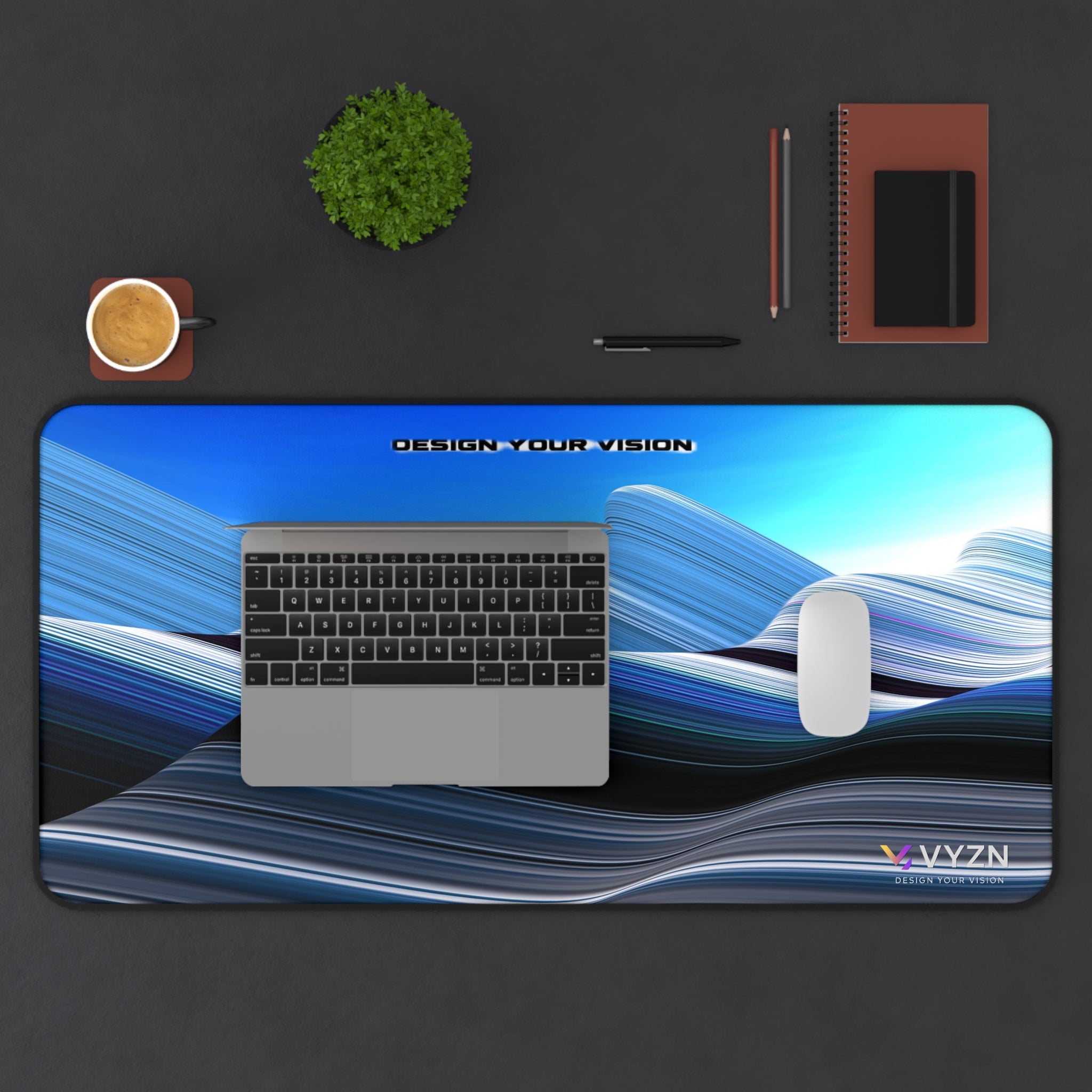 VYZN Design Mouse Pad / Blue Waves