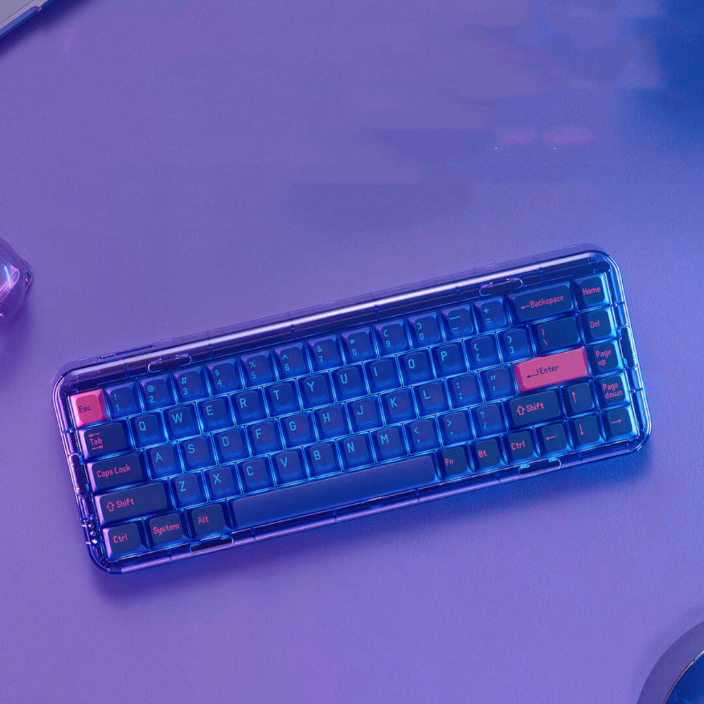 Tri-mode Transparent Mechanical Keyboard Wireless Bluetooth (US-Layout)