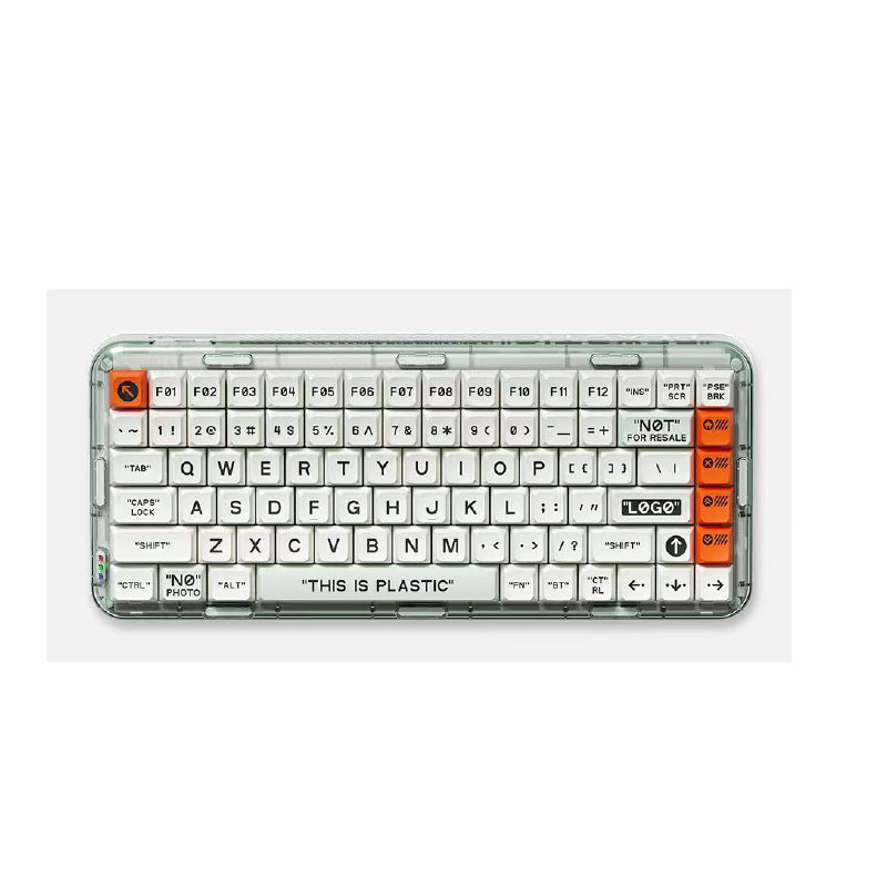 MelGeek Mojo84 Key Transparent Wireless Bluetooth Mechanical Keyboard (US-Layout)