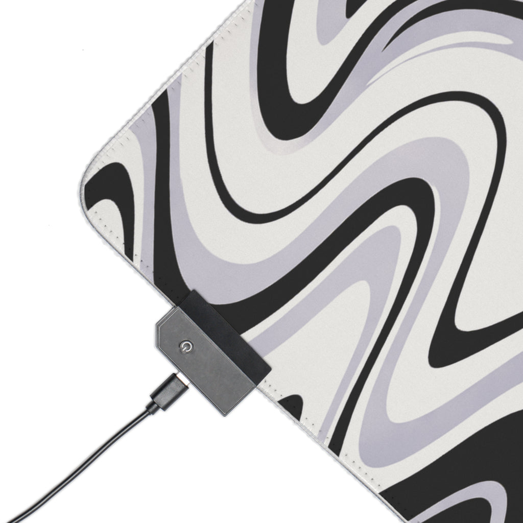 VYZN Design LED Gaming Mouse Pad Black and White