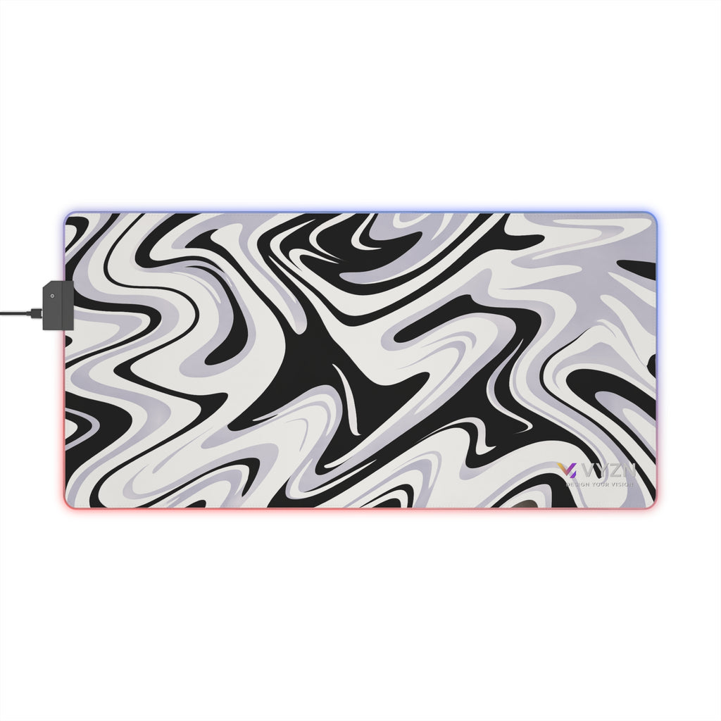 VYZN Design LED Gaming Mouse Pad Black and White