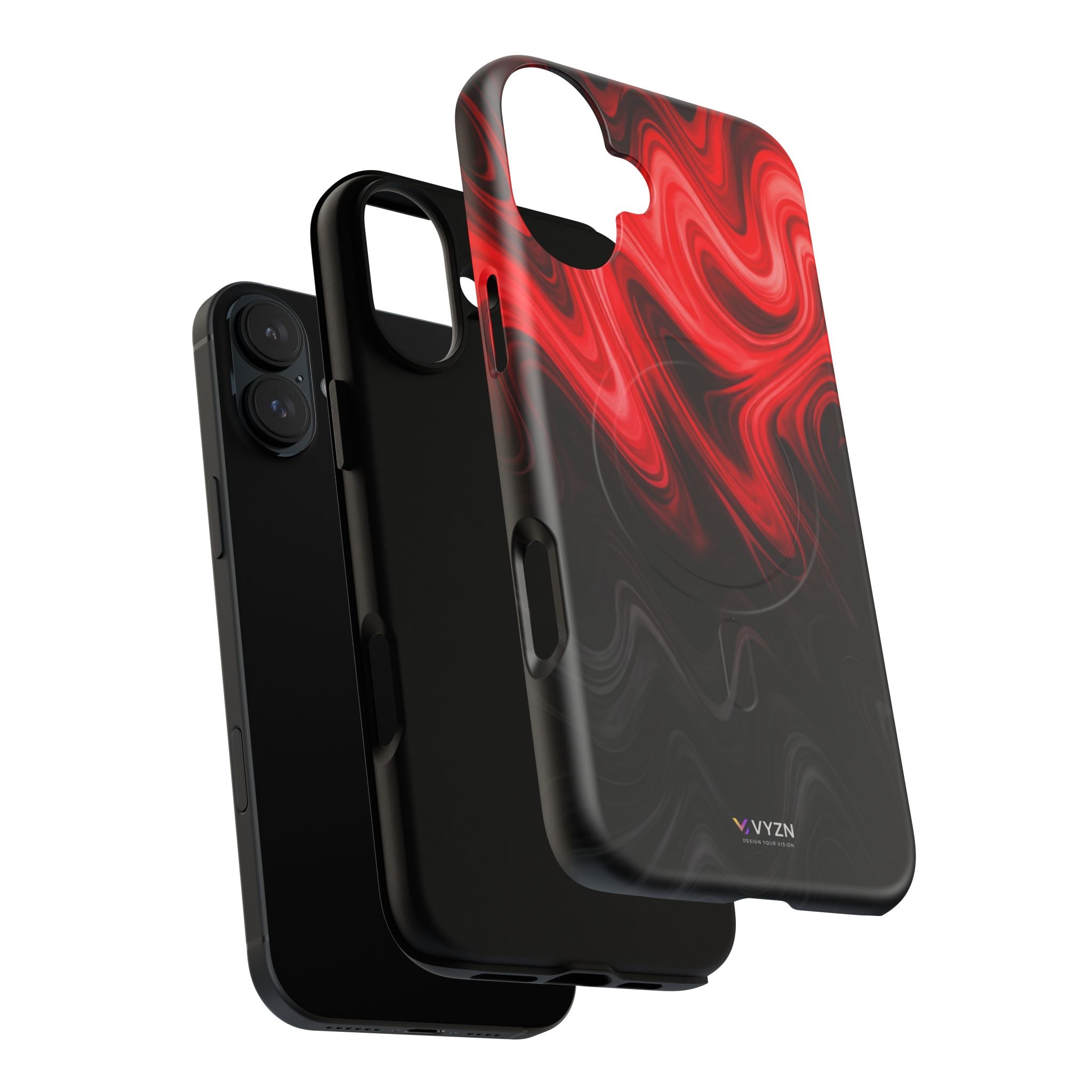 Tough Magnetic Cases / Red Waves / VYZN Design
