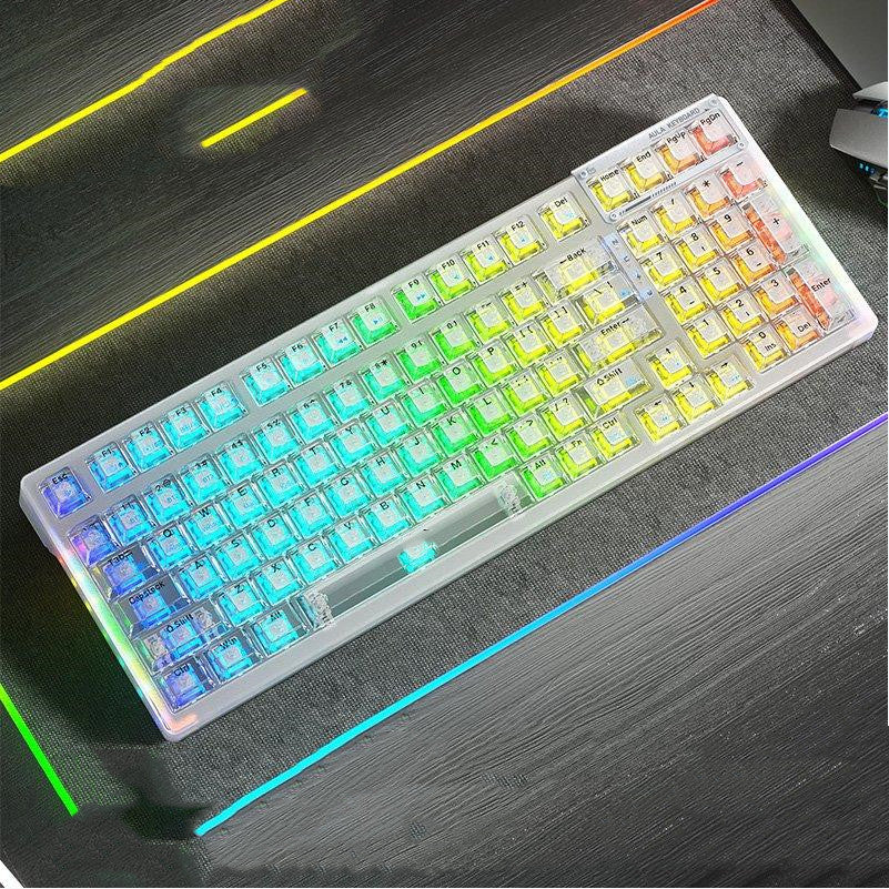 Wireless Bluetooth Mechanical Keyboard Tri-mode Game Hot-swappable (US-Layout)