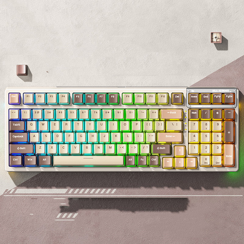 Wireless Bluetooth Mechanical Keyboard Tri-mode Game Hot-swappable (US-Layout)