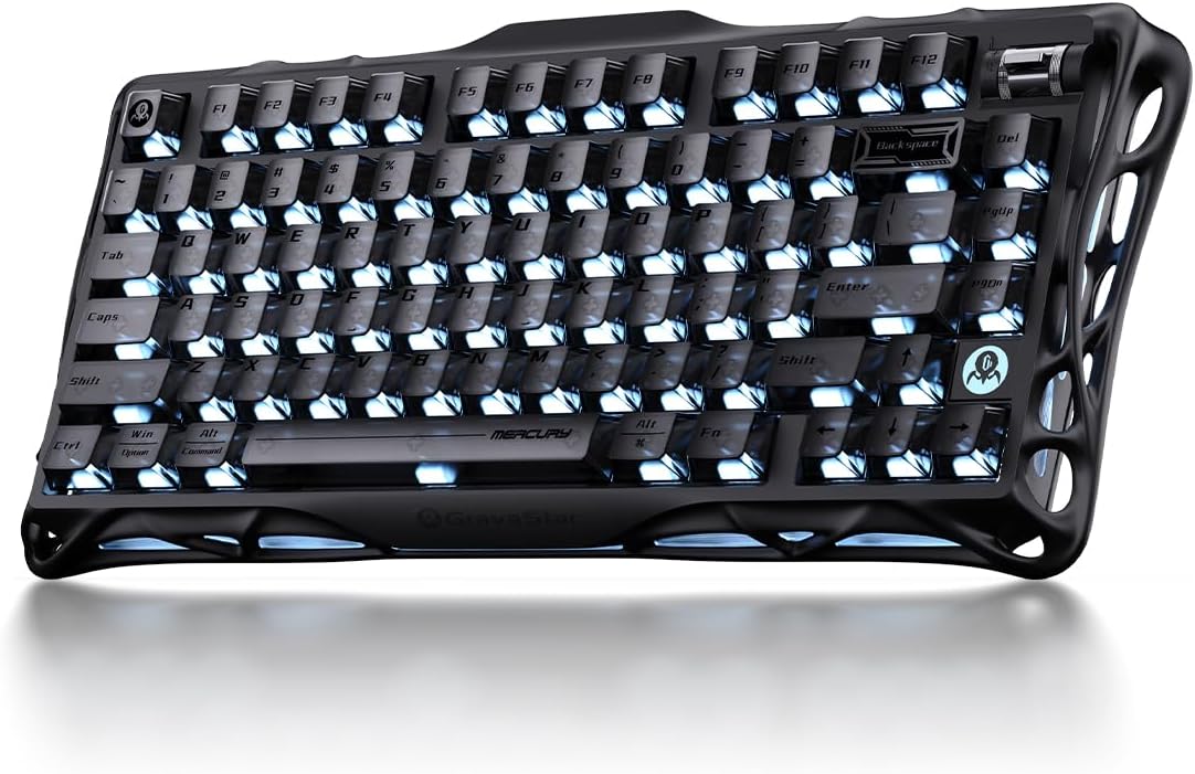 GravaStar Mercury K1 75% Mechanische Gaming Tastatur  Layout (DE)