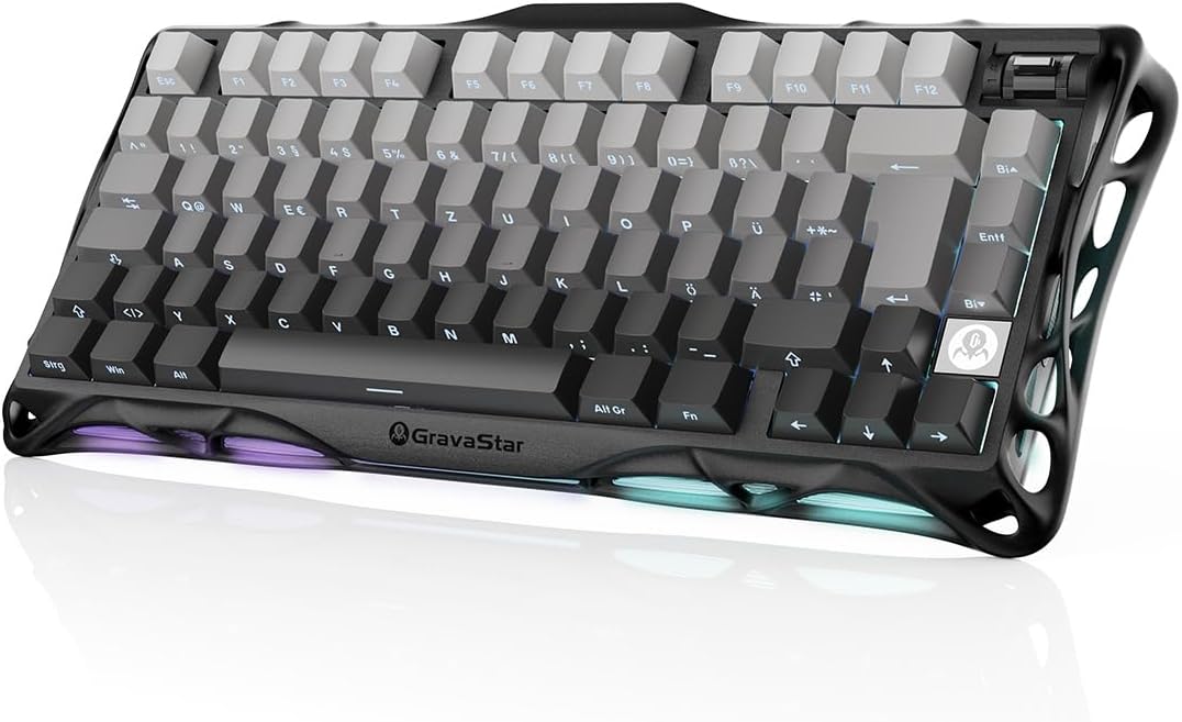 GravaStar Mercury K1 75% Mechanische Gaming Tastatur  Layout (DE)