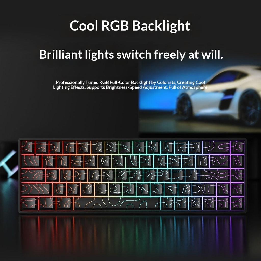 RGB Wired Tea-switch Portable Office Computer Keyboard For Gaming (US- Layout)