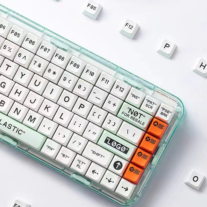 MelGeek Mojo84 Key Transparent Wireless Bluetooth Mechanical Keyboard (US-Layout)