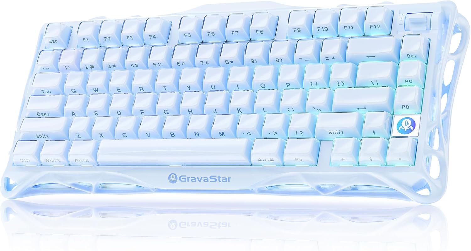 GravaStar Mercury K1 75% Mechanische Gaming Tastatur  Layout (DE)