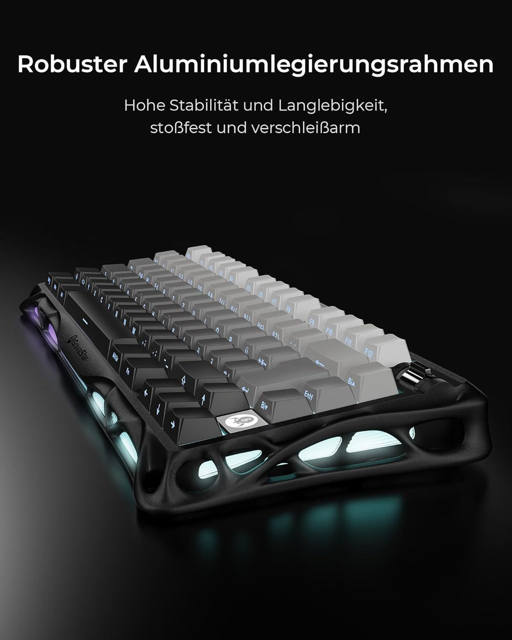 GravaStar Mercury K1 75% Mechanische Gaming Tastatur  Layout (DE)