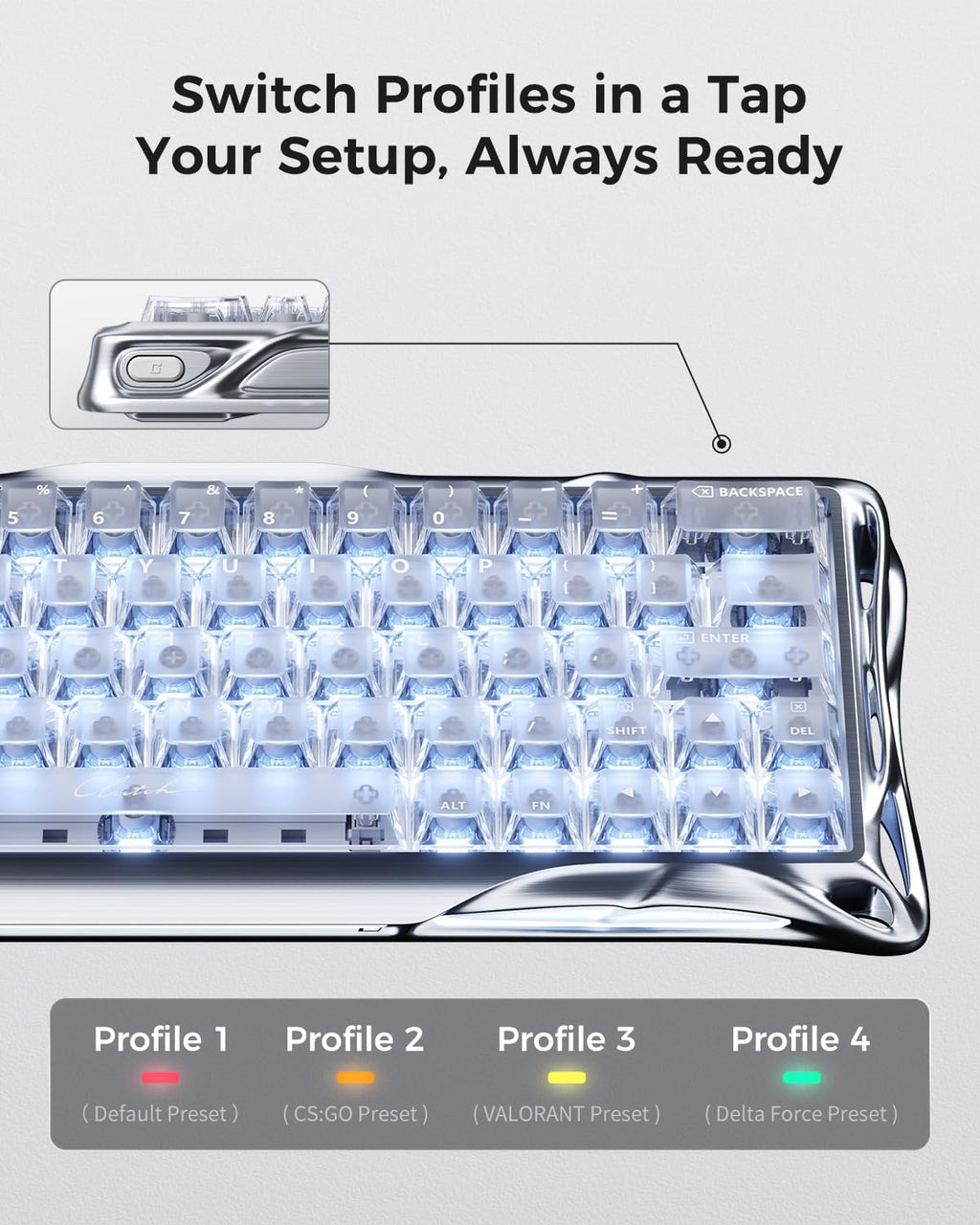 GravaStar Mercury V60 Pro 60% Hall Effect Gaming Tastatur (US-Layout)