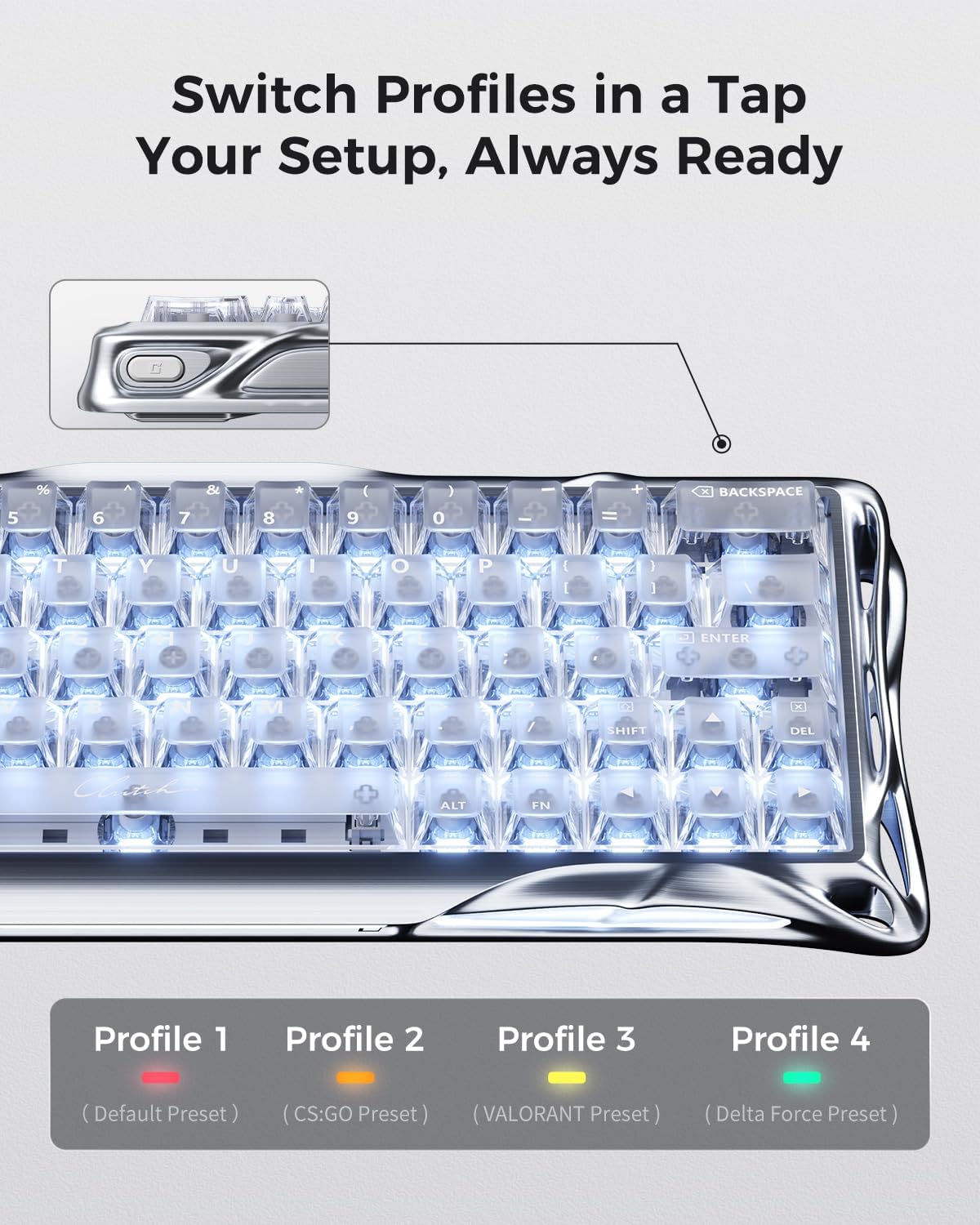 GravaStar Mercury V60 Pro 60% Hall Effect Gaming Tastatur (US-Layout)