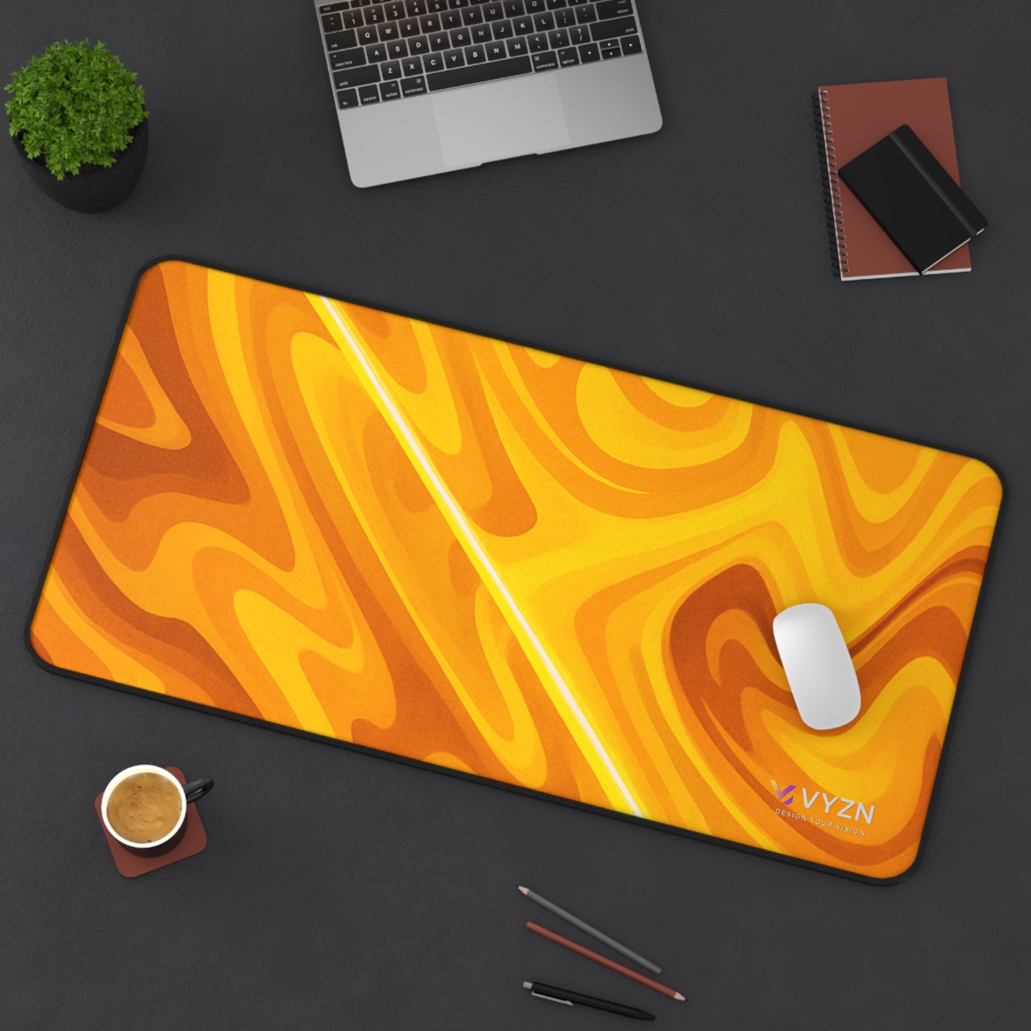 VYZN Design Mouse Pad / Yellow Stripe