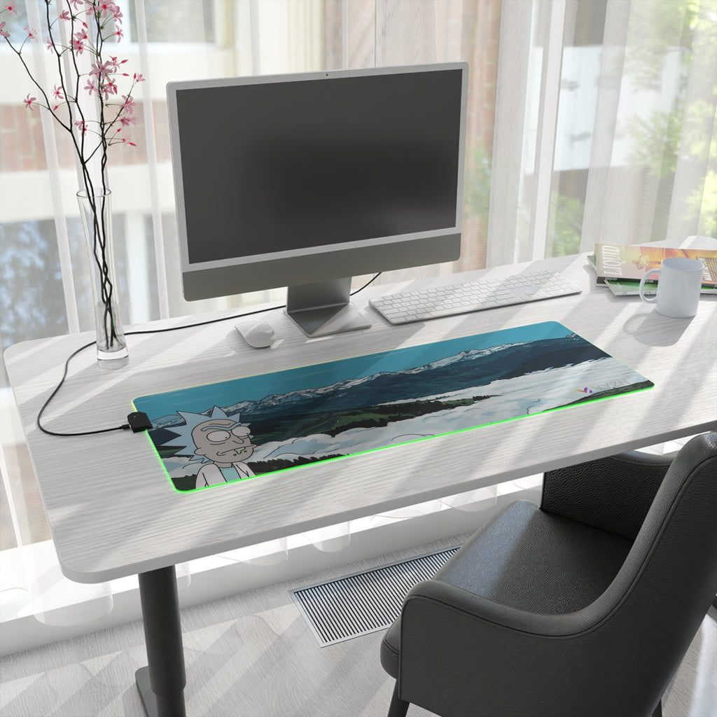 VYZN Design LED Gaming Mouse Pad Black and White
