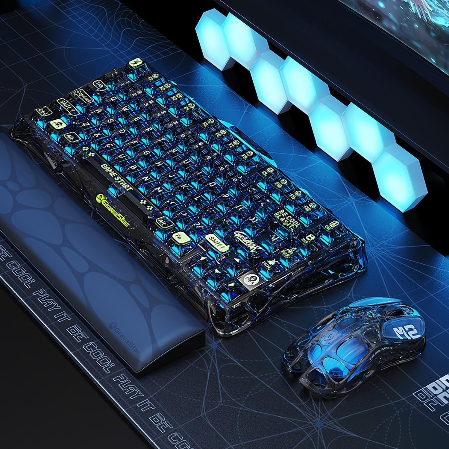 GravaStar Mercury M2 Transparent – Kabellose Gaming-Maus