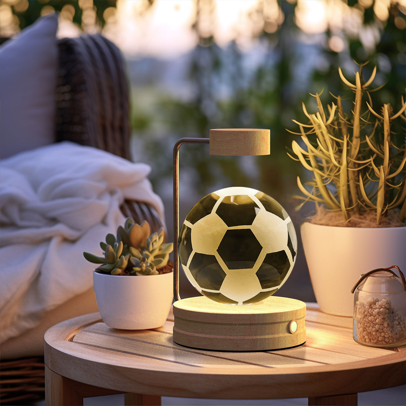 Kristallkugel Kosmischer Dinosaurier Indoor Nachtlicht USB Power Warm Licht