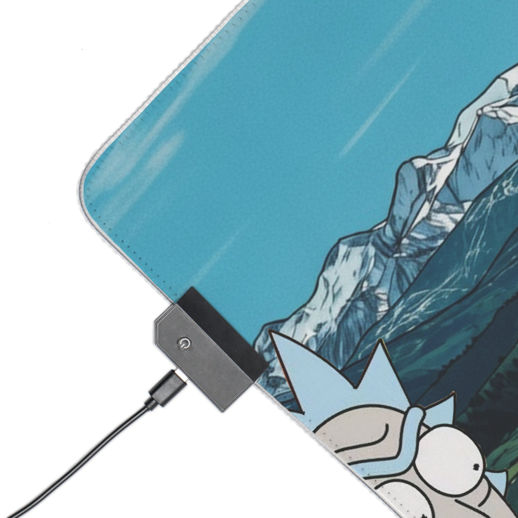 VYZN Design LED Gaming Mouse Pad Black and White