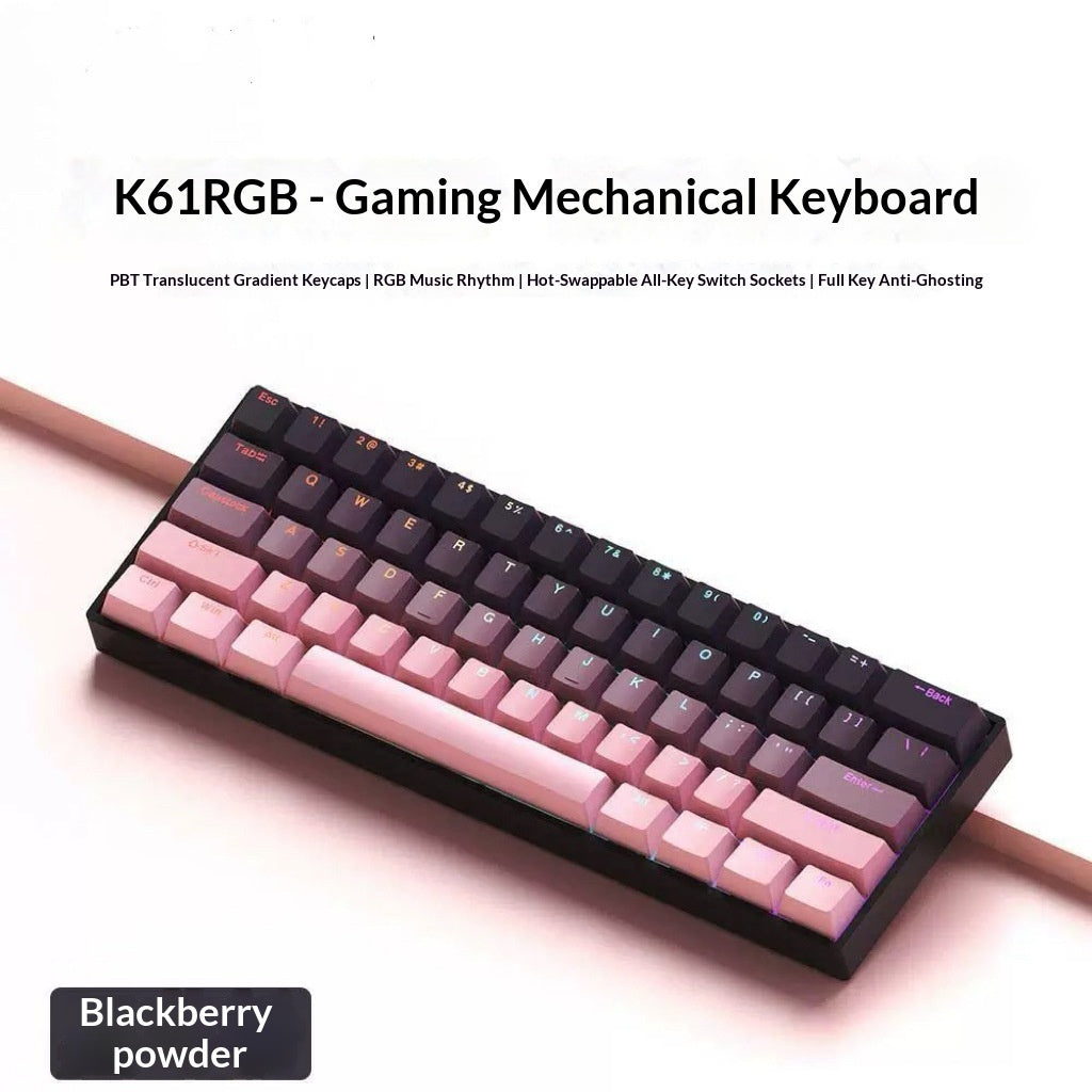 RGB Wired Tea-switch Portable Office Computer Keyboard For Gaming (US- Layout)