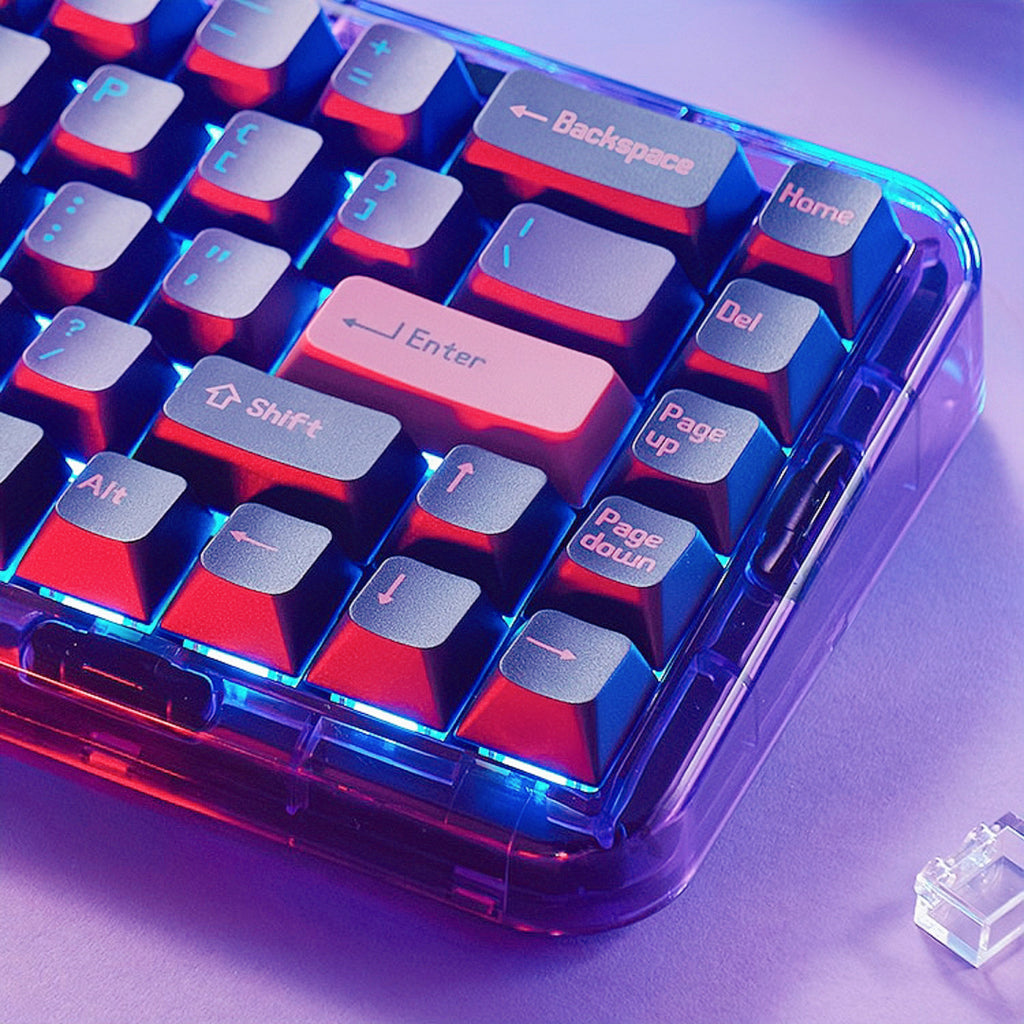 Tri-mode Transparent Mechanical Keyboard Wireless Bluetooth (US-Layout)