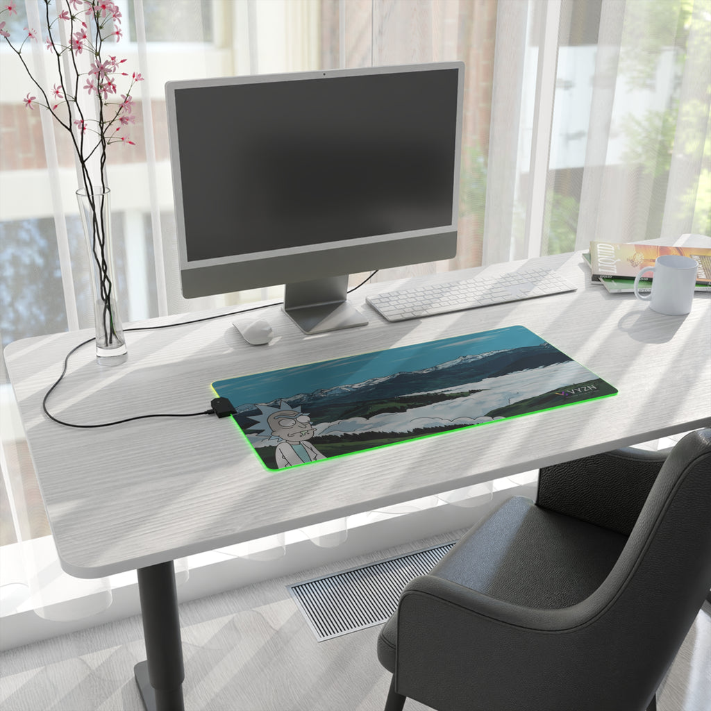 VYZN Design LED Gaming Mouse Pad Black and White