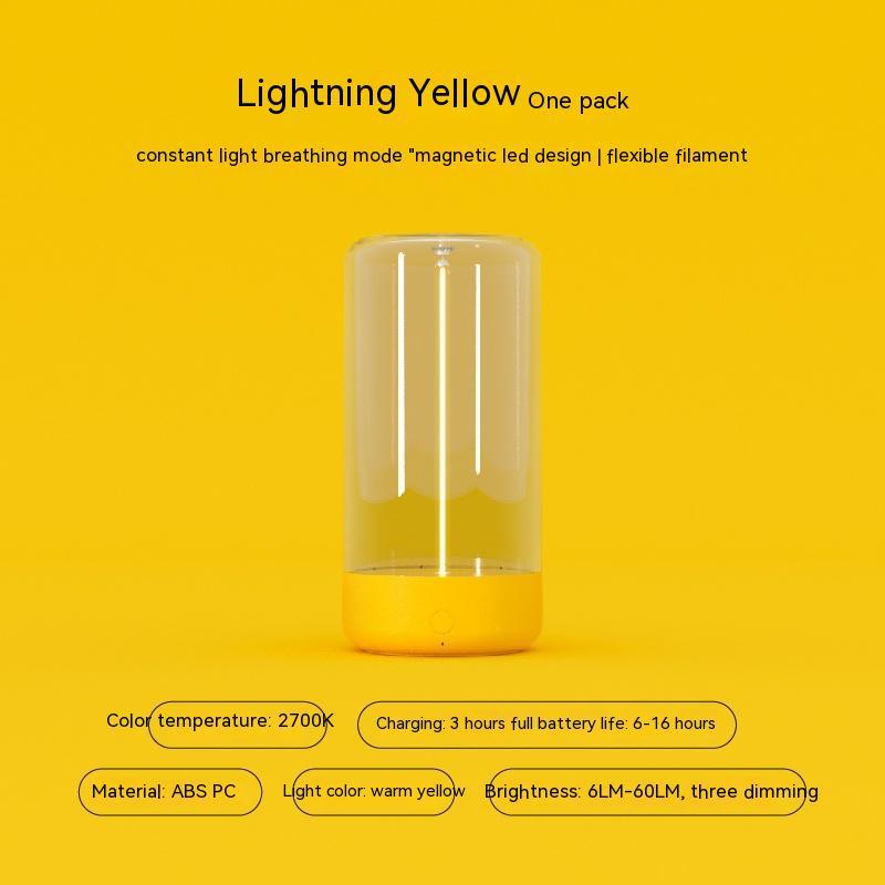 LED Camping Licht Typ-c Wiederaufladbares tragbares Nachtlicht mit hoher Transparenz