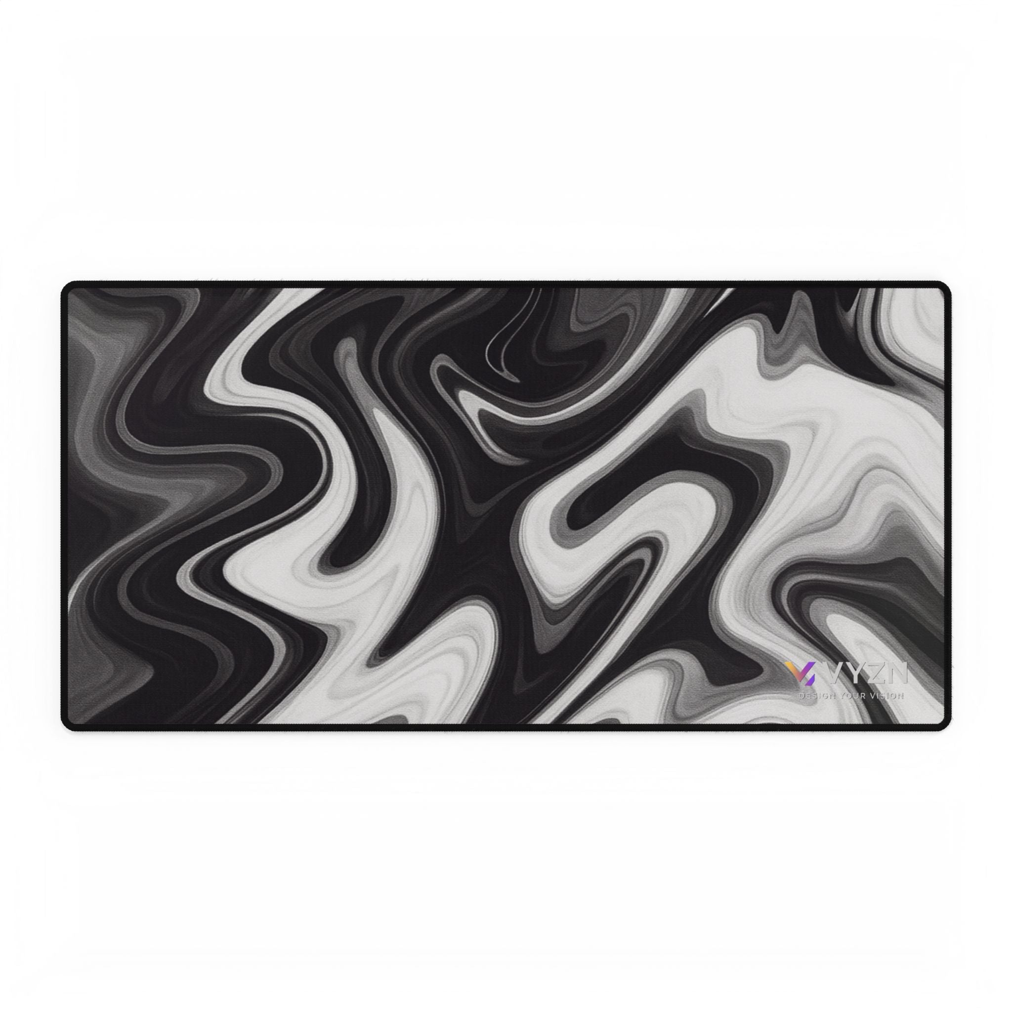 VYZN Design Liquid Design Black and White Mousepad