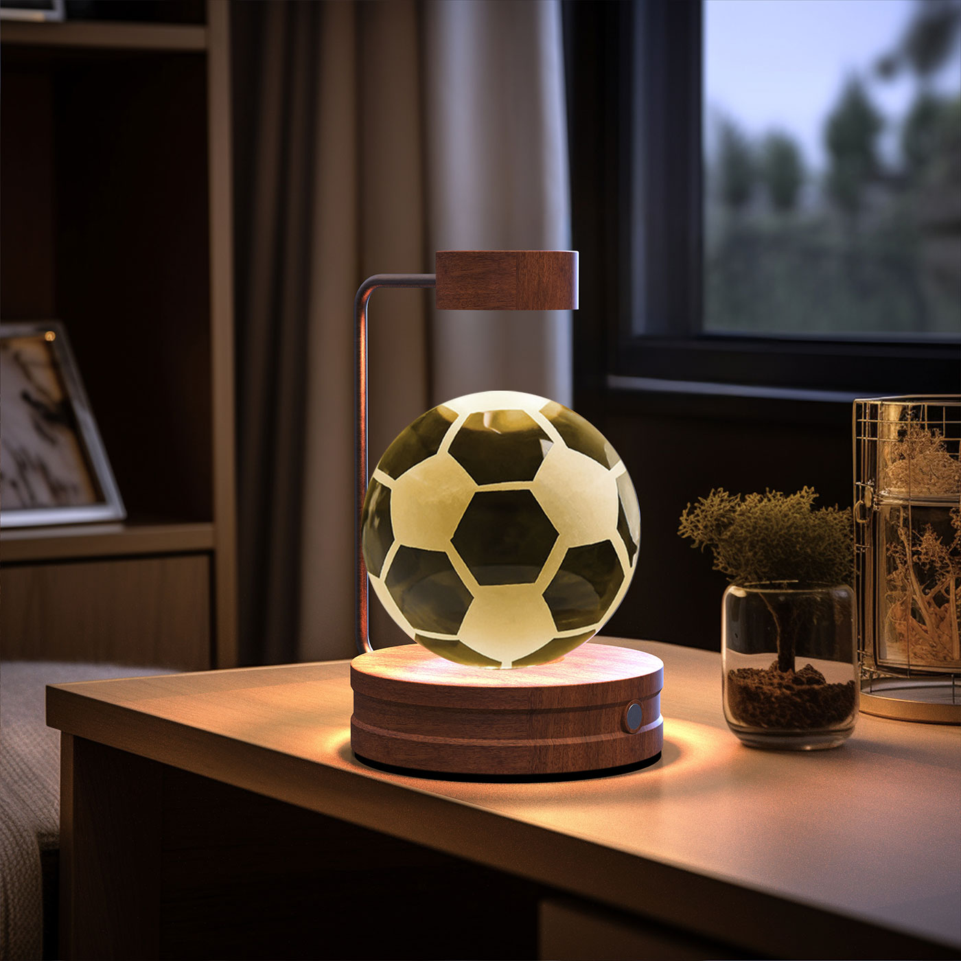 Kristallkugel Kosmischer Dinosaurier Indoor Nachtlicht USB Power Warm Licht