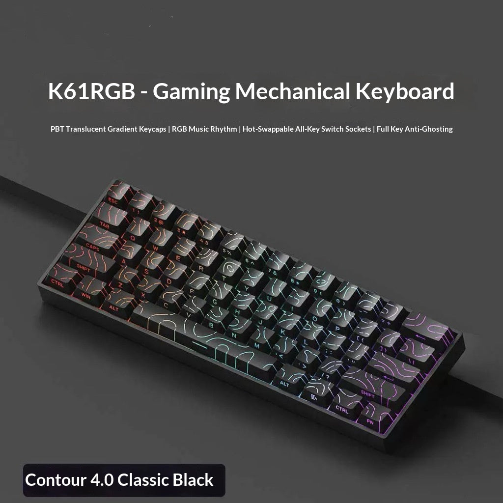 RGB Wired Tea-switch Portable Office Computer Keyboard For Gaming (US- Layout)
