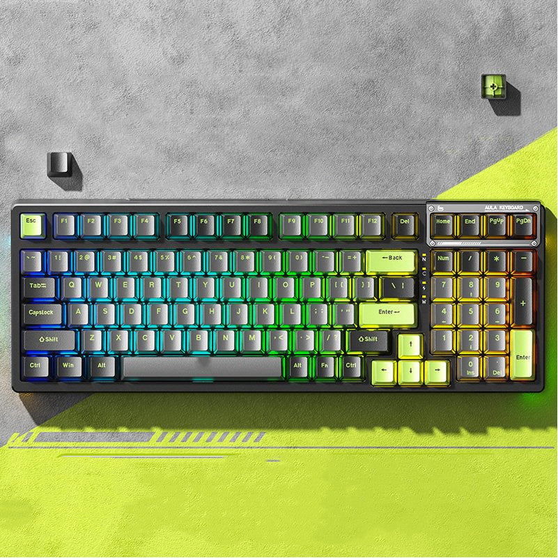 Wireless Bluetooth Mechanical Keyboard Tri-mode Game Hot-swappable (US-Layout)