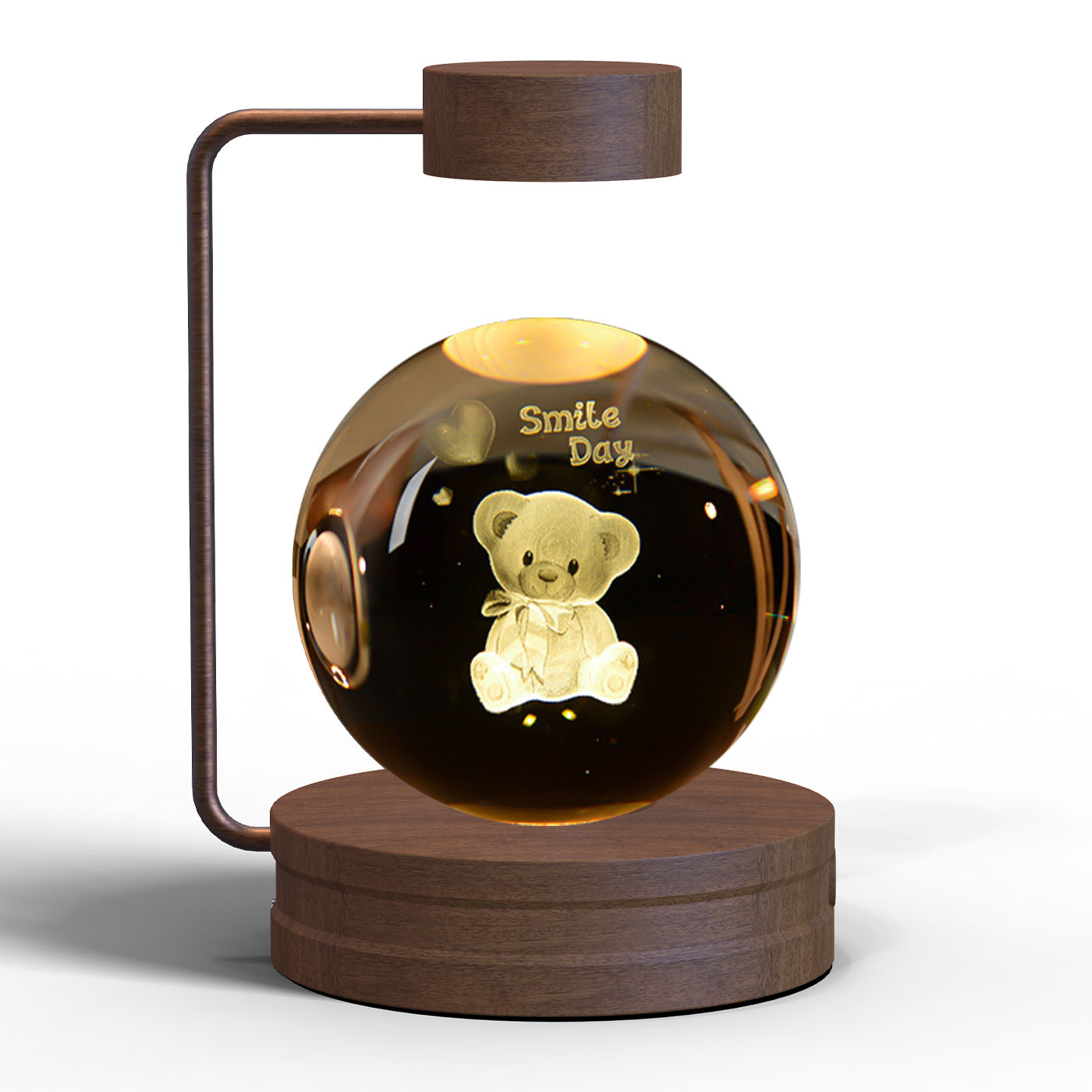 Kristallkugel Kosmischer Dinosaurier Indoor Nachtlicht USB Power Warm Licht