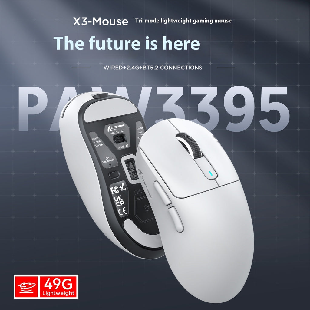 Wireless Bluetooth Three-mode Rechargeable Lightweight Mouse